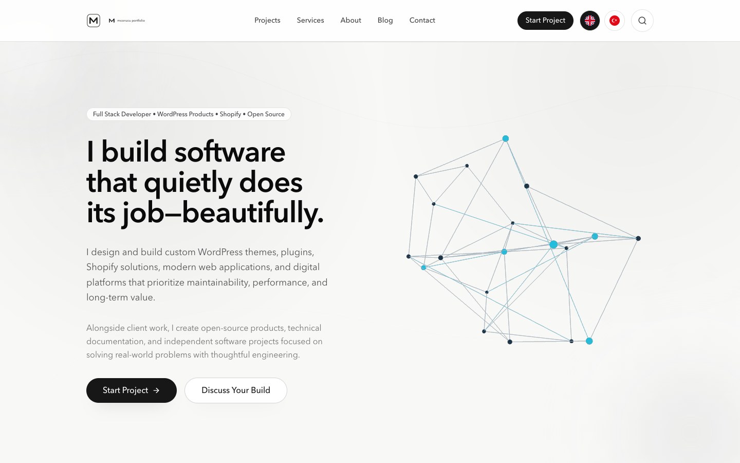 mcorucu.com · Next.js / TypeScript